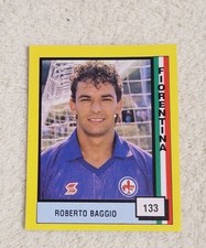 VALLARDI IL GRANDE CALCIO '90 FIGURINA N. 133 ROBERTO BAGGIO FIORENTINA 