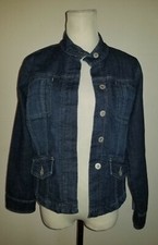 Giacca jeans denim bottoni blu