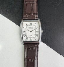 Orologio da polso uomo vintage Seiko slim quarzo quadrante bianco - SPEDIZIONE GRATUITA