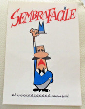 cart. adesiva pubbl. SEMBRAFACILE BIALETTI FG NV anni 60 s. CAROSELLO ED. PAUL