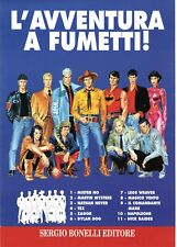manifesto affiche AVVENTURA A FUMETTI! BONELLI DYLAN DOG TEX MARTIN MYSTERE