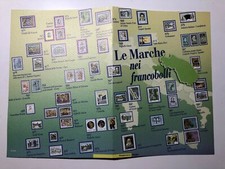 2003 Folder Le Marche nei Francobolli con Cartolina Filatelica Aristide Merloni
