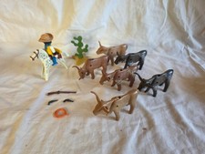 Playmobil vintage COWBOY e MANDRIA western personaggi animali accessori 3749