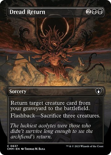 Mtg dread return - 637, exc
