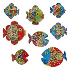 PESCE DA PARETE O APPOGGIO CERAMICA CALTAGIRONE  VARI TIPI