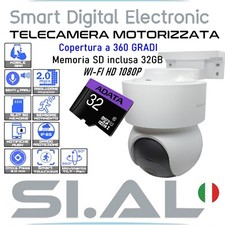 Telecamera motorizzata wifi esterno wireless microfono audio con memoria 32GB