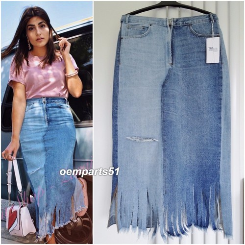 Gonna midi zara blu denim - gonna,