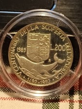 200 LIRE ARGENTO PROOF 1989