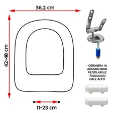 SEDILE COPRIWATER COMPATIBILE KERASAN TRIBECA BIANCO