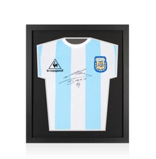 Camicia Incorniciata Diego Maradona Firmata - 1986, Casa - Maglia Autografa Compatta