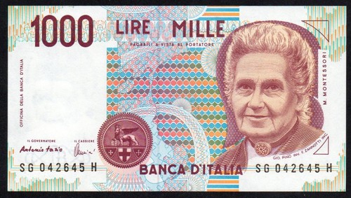 Babconota 1000 lire montessori - lire,