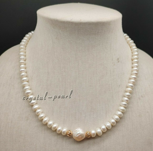 Collana barocca perle bianche
