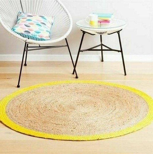 Tappeto juta beige con bordo - juta,