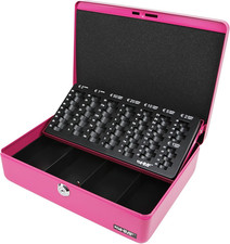 10015-15 Cassetta Portavalori Con Serratura, Cassetta Porta Soldi Con Vassoio Po