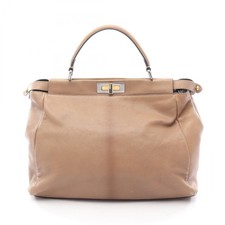 Borsa grande FENDI Peekaboo in pelle marrone/nero #RB13028
