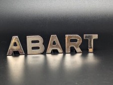 FIAT ABARTH LETTERE H. 20MM LOGO SIGLA EMBLEMA FREGIO STEMMA SCRITTA BADGE TARGA