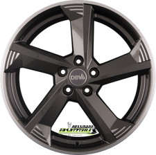 4 cerchi DBV Torino III antracite lucido 8x19 ET50 - LK5/112 ML70.1