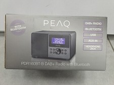 Peaq Nero Compatto Radio PDR160BT-B Con Integrato DAB+ E Fm Tuner, Bluetooth