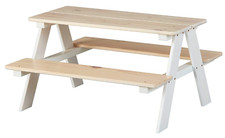 Tavolo con panche da pic-nic bimbi in legno cm 90x82x50 h