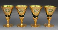 Italian Murano Green Glass Set
