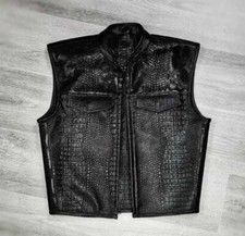 Gilet uomo stile denim nero