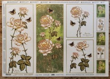 carta decoupage Precious Soft Paper COD. 99406 cm 50x70 Rose Bianche Oro