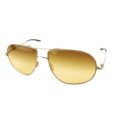 Occhiali da sole 30 OFF PRADA lenti sfumate a goccia beige marrone oro donna usati