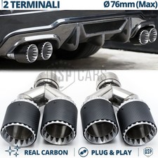 2 Terminali Scarico Auto DOPPI