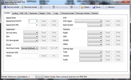 Setconfig per radio rns - 2.4.0,