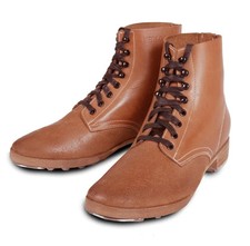 Stivali in pelle marrone con