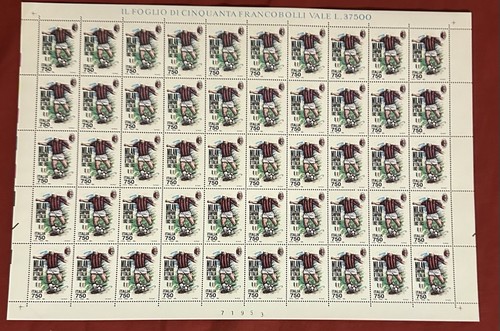 Foglio francobolli milan - 50,