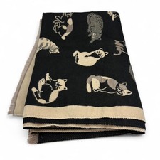 Sciarpa Cat Lover nera beige