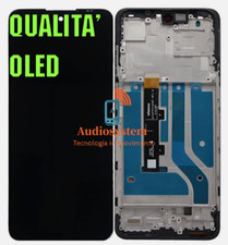 DISPLAY TOUCH SCREEN +FRAME OLED per MOTOROLA EDGE 20 LITE 5G XT2139 VETRO NERO
