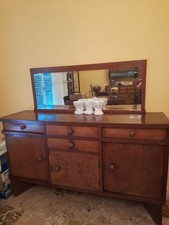 Antica credenza con specchio, anni '30