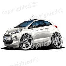 To Fit Ford KA MK2 - Adesivo artistico da parete in vinile - Bianco