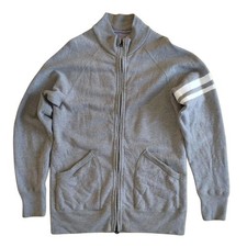 Felpa MOMOTARO JEANS cotone full zip grigia taglia L made in Japan