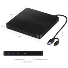 2In1 USB3.0 Typec Slim DVD Esterno VCD CD Writer Drive Masterizzatore Lettore Un