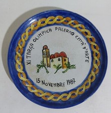 40148 Piatto in ceramica - XI Targa Olimpica Palermo Città d'Arte - 15/11/1987