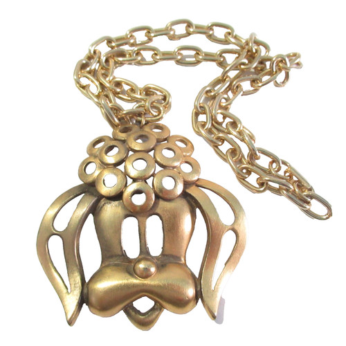 Collana con ciondolo testa - , di