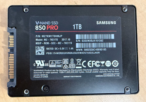 Samsung 850 pro 1tb sata - 1tb, 2,5"