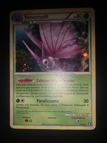 Carta pokémon venomoth - carta,