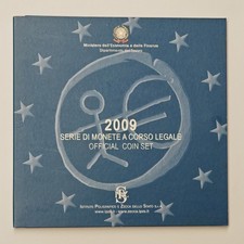 Serie Divisionale 2009 9 Valori FDC Repubblica Italiana Euro Set Coins Ossidata