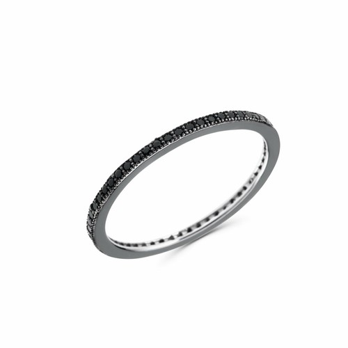 Anello veretta sottile pietre