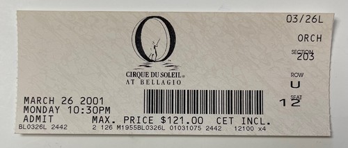 Biglietto cirque soleil - biglietto, du