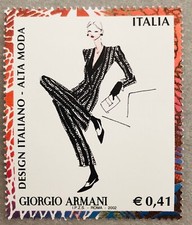 ITALIA 2002 GIORGIO ARMANI DESIGN ITALIANO ALTA MODA FRANCOBOLLO NUOVO