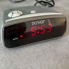 orologio sveglia comodino numeri rossi denver ec-30 battery 9V back-up no radio