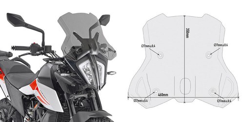 Givi solo cupolino fumè x - cupolino, 35