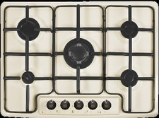 Piano cottura STAYLUX da Incasso 5 fuochi 70cm acciaio Beige Vintage M7-50BTF