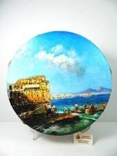 Tamburello Napoletano Dipinto a Mano Cm 19 Palazzo Donn'Anna