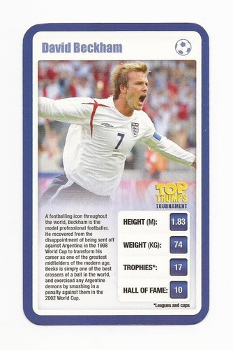 David beckham top trumps - david,